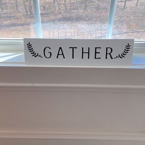Kirklands metal double sided sign. Thankful and Gather Farmhouse